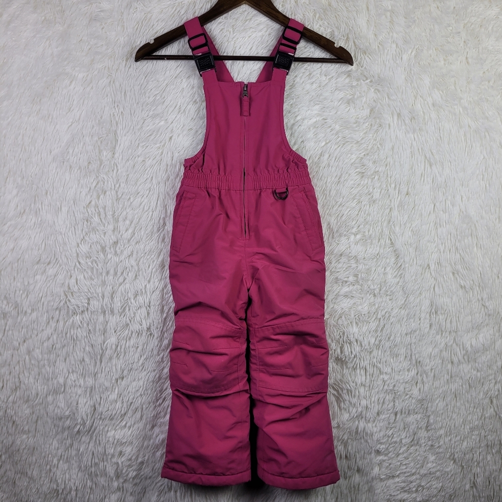 Lands End Pink The Squall Insulated Snow Bib Girls Sz 4 Outdoor